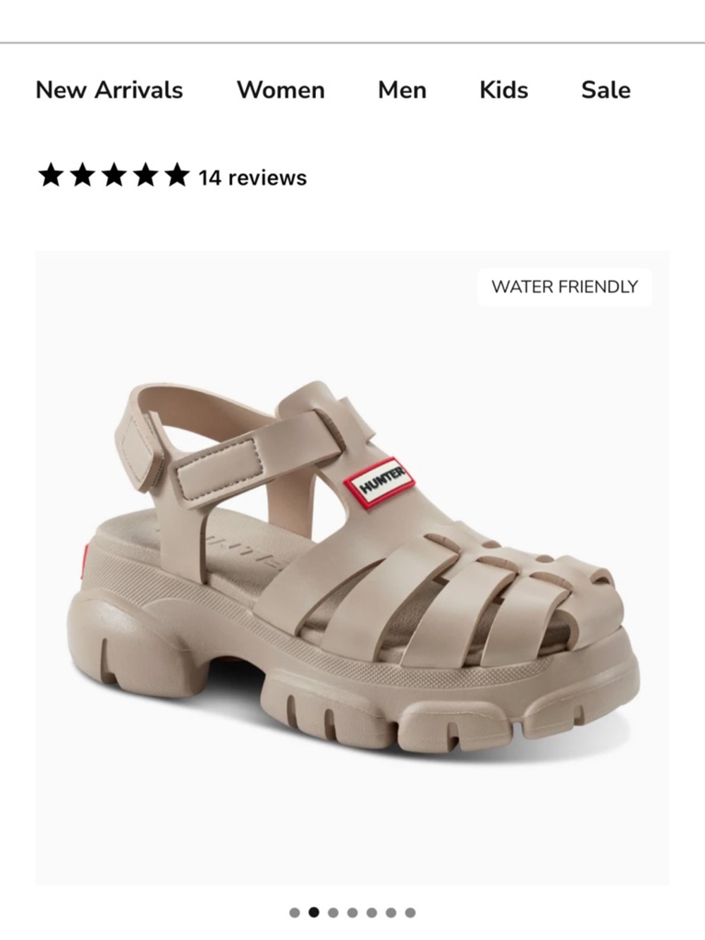 Hunter Belah Fisherman Sandals Blush Beige NWOB - Size 7